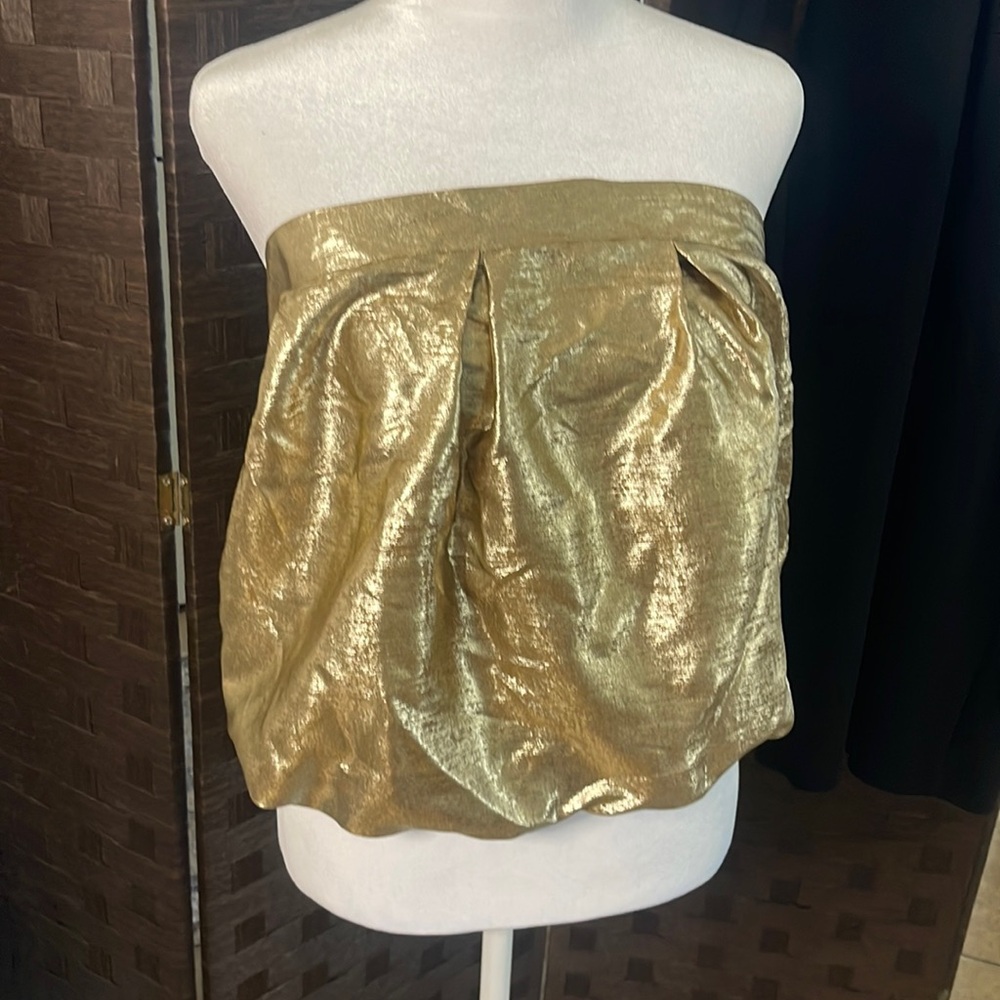 Gold tube top